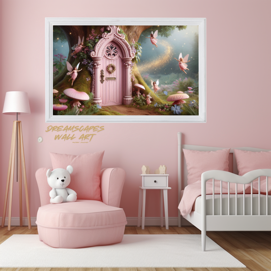 Pink Fairy Door #10 Printable WallArt