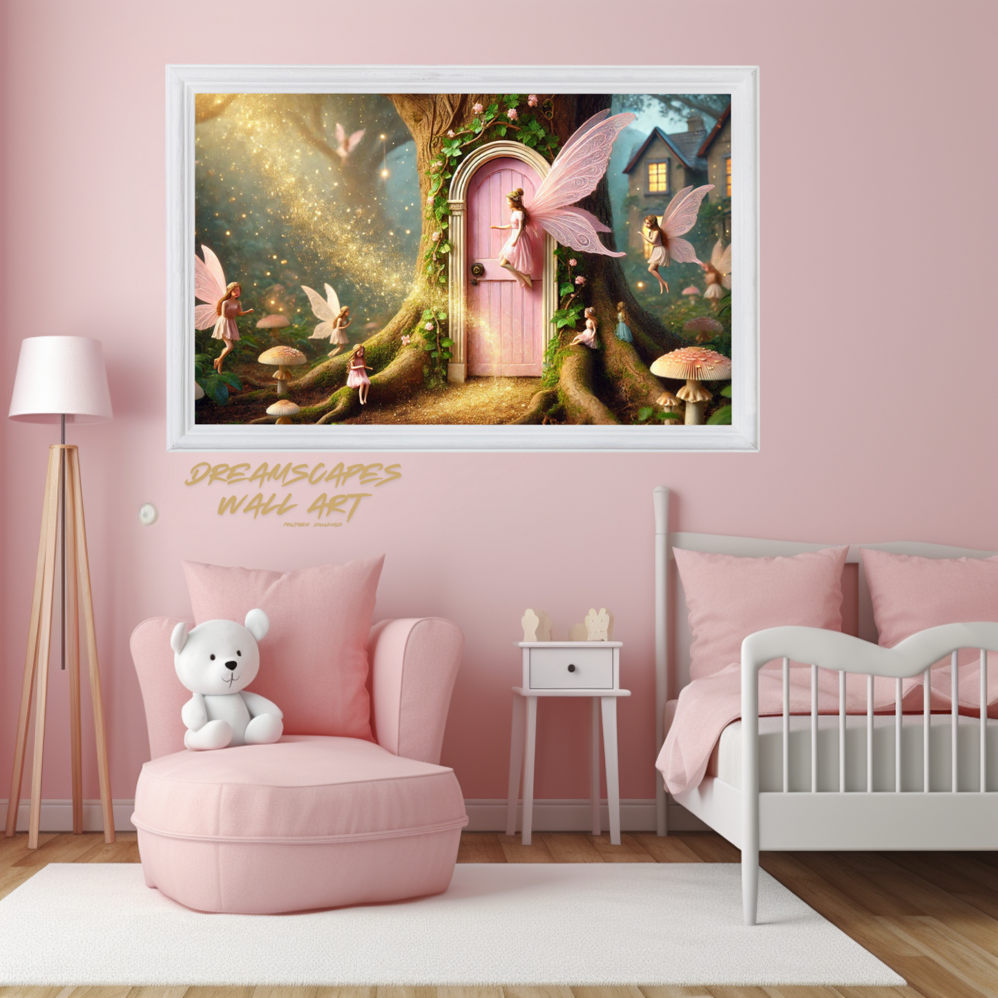 Pink Fairy Door #12 Printable WallArt