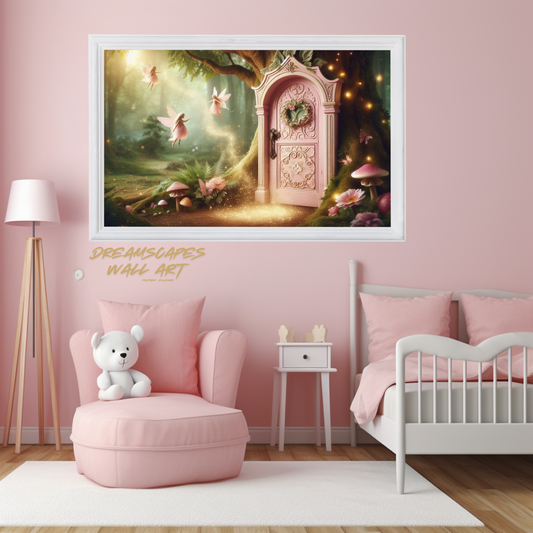 Pink Fairy Door #13 Printable WallArt