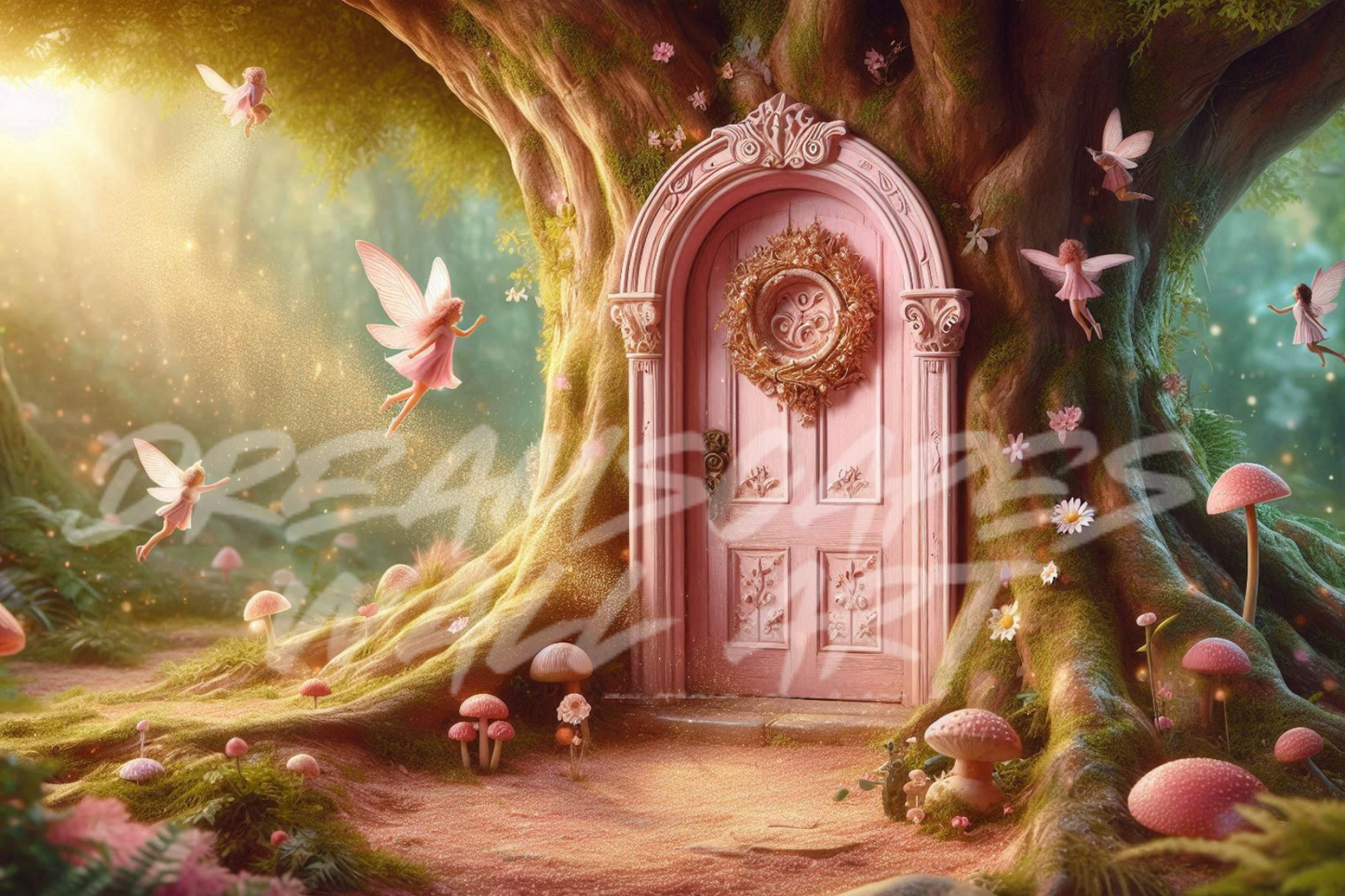 Pink Fairy Door #14 Printable WallArt