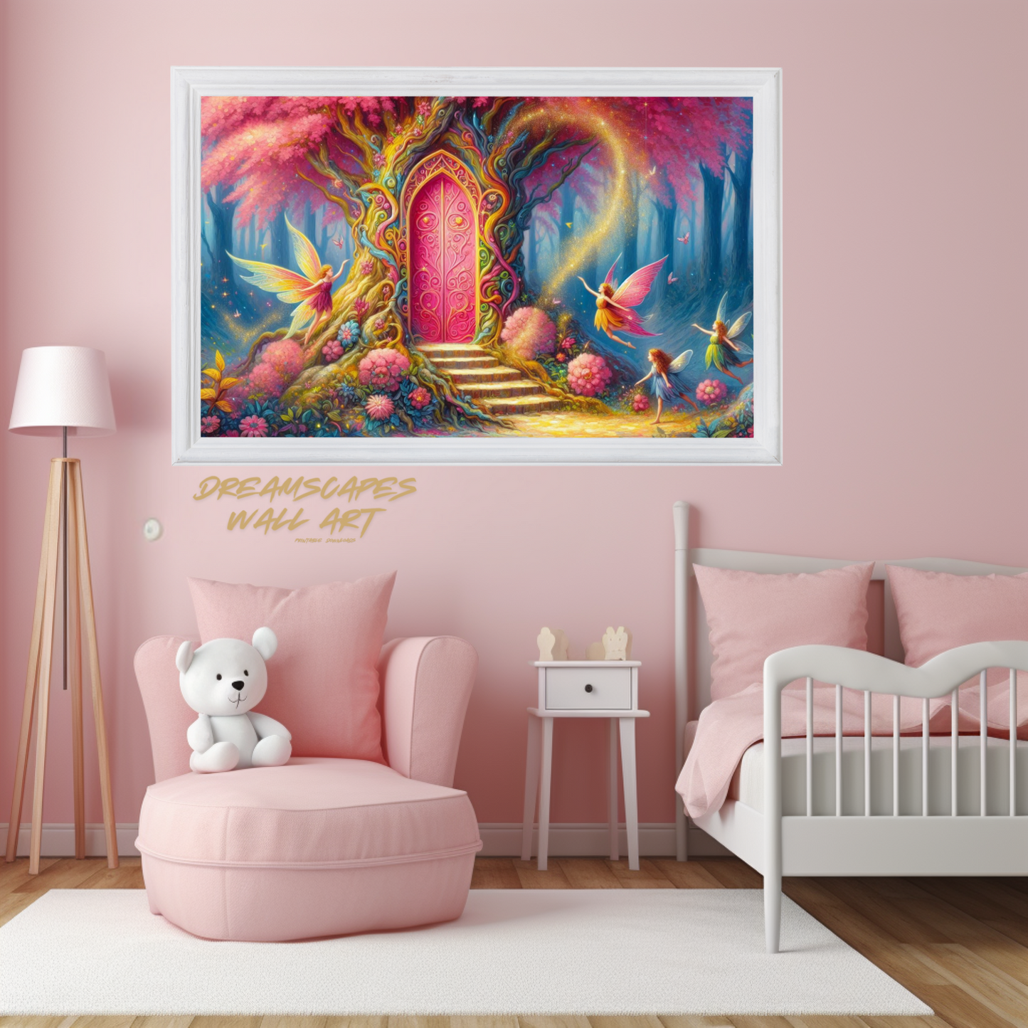 Pink Fairy Door #1 Printable WallArt