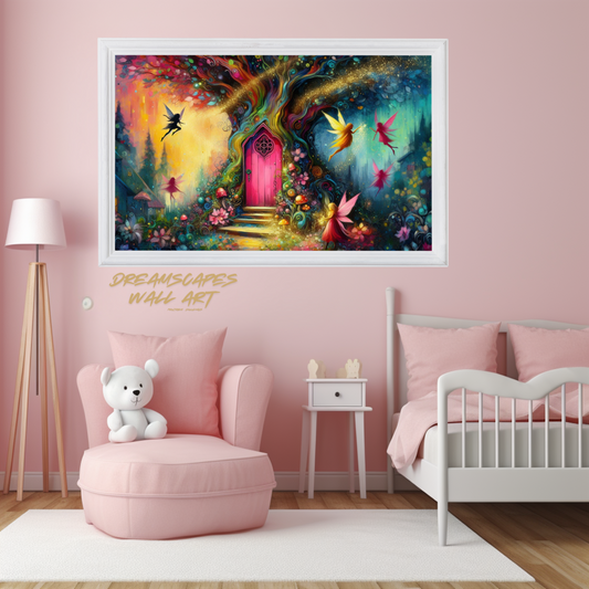 Pink Fairy Door #2 Printable WallArt