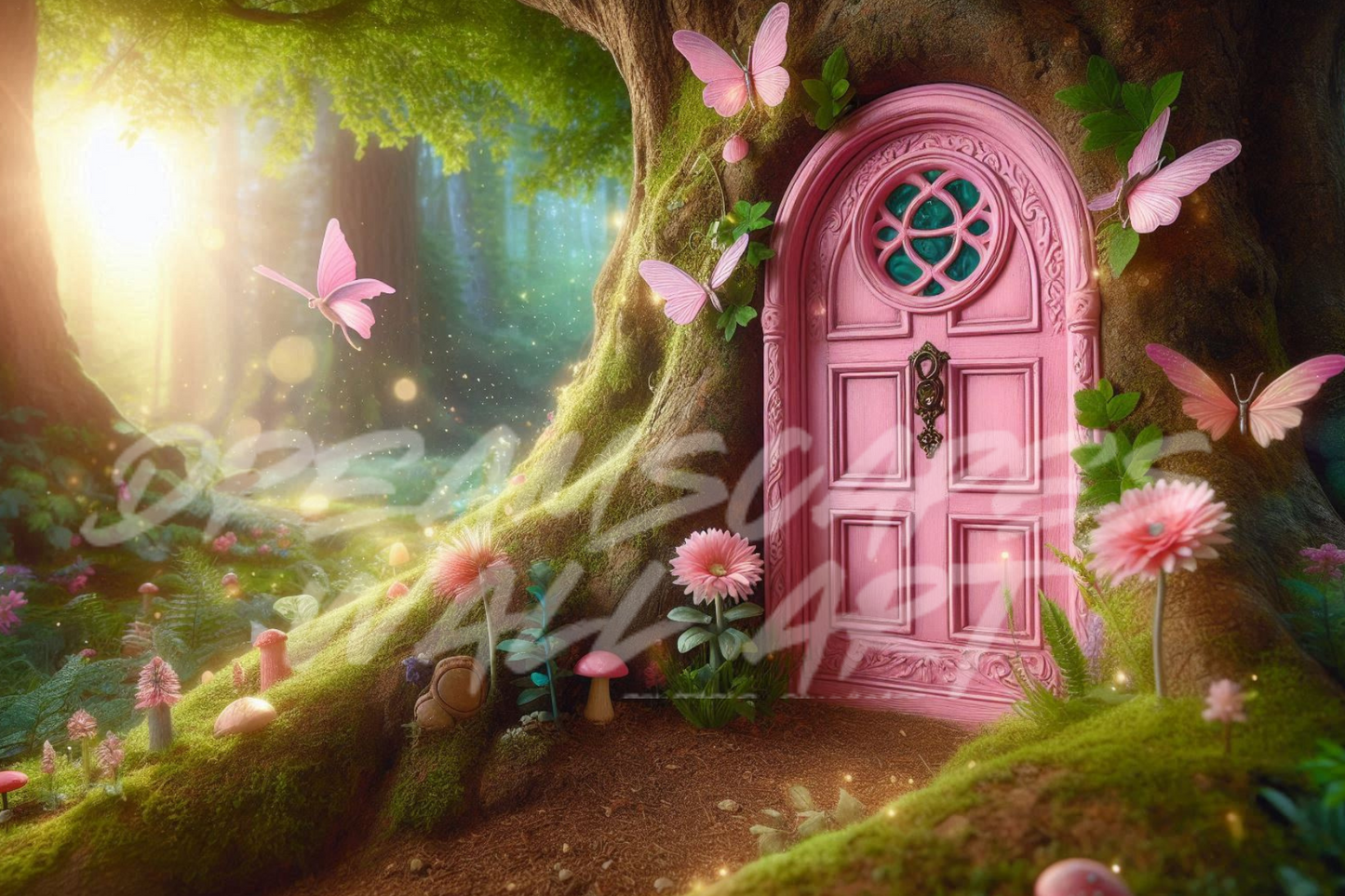 Pink Fairy Door #4 Printable WallArt