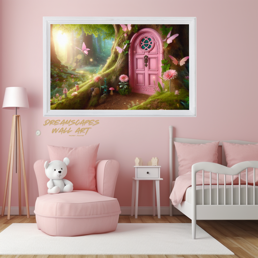 Pink Fairy Door #4 Printable WallArt