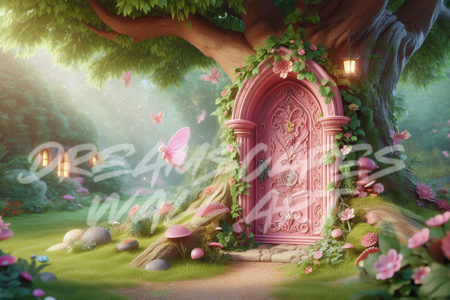 Pink Fairy Door #5 Printable WallArt