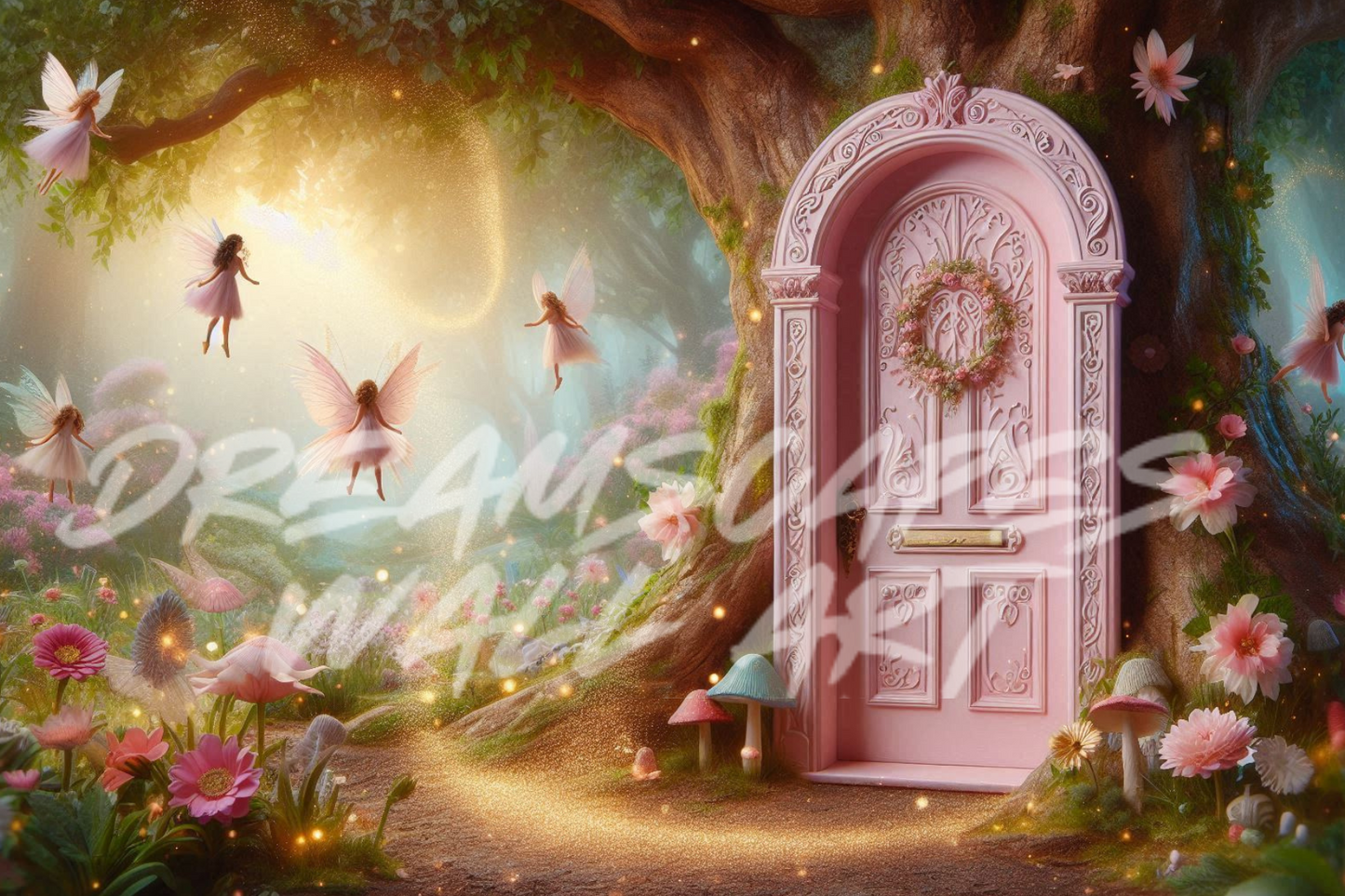 Pink Fairy Door #8 Printable WallArt