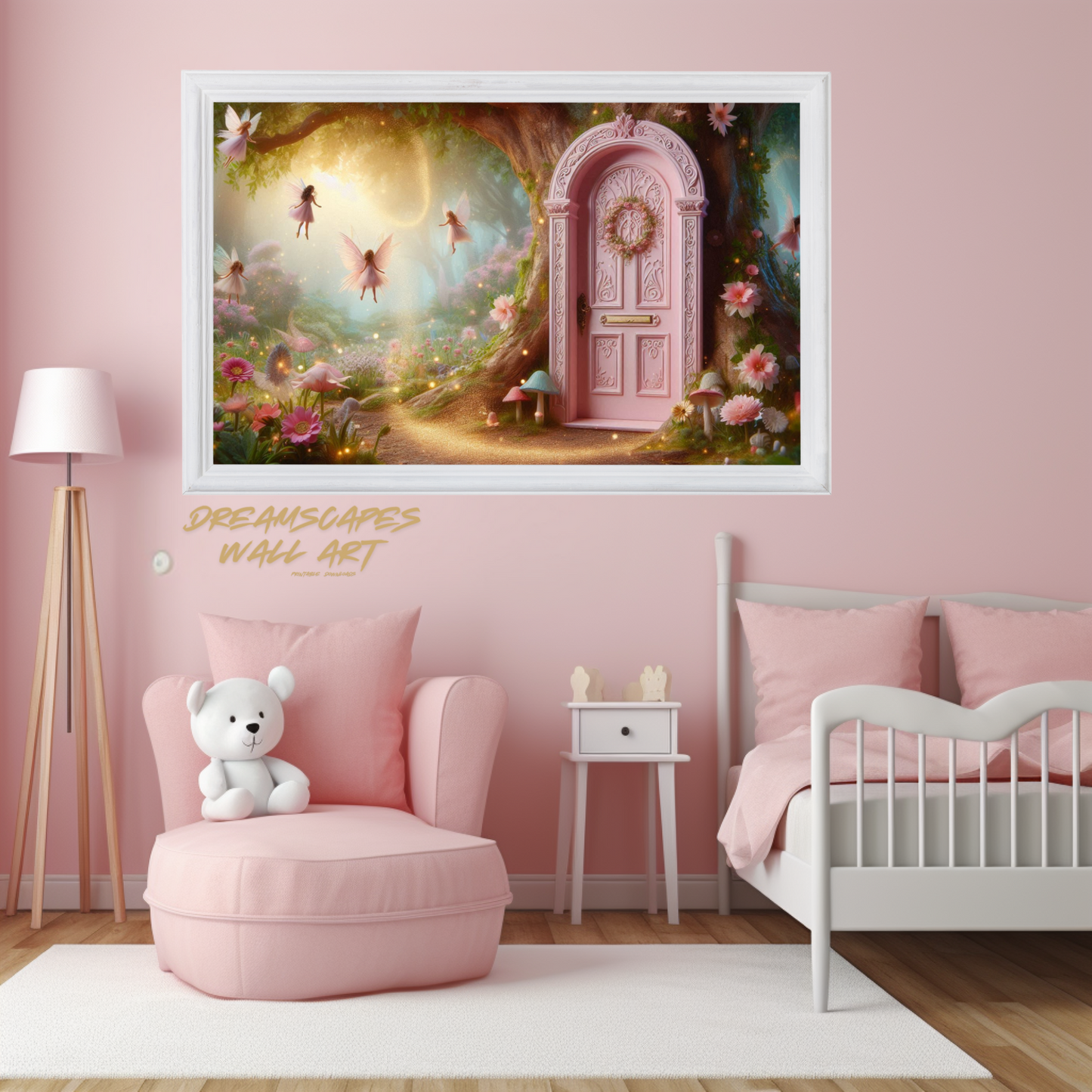 Pink Fairy Door #8 Printable WallArt