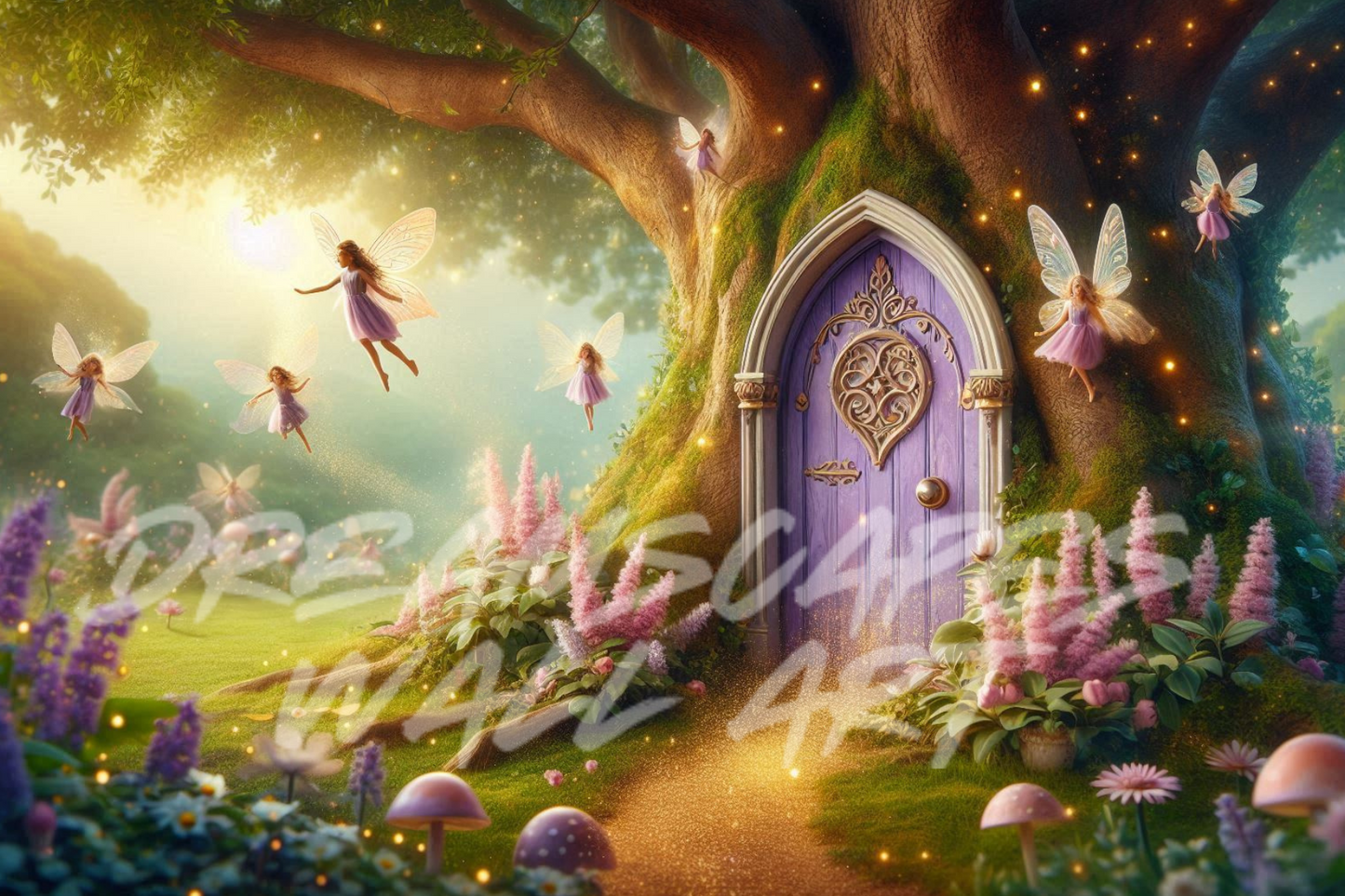 Purple Fairy Door #10 Printable WallArt