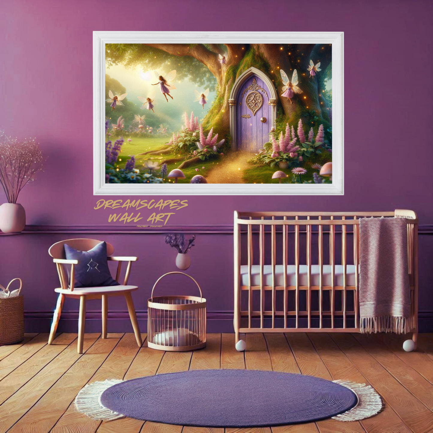 Purple Fairy Door #10 Printable WallArt