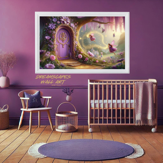 Purple Fairy Door #11 Printable WallArt