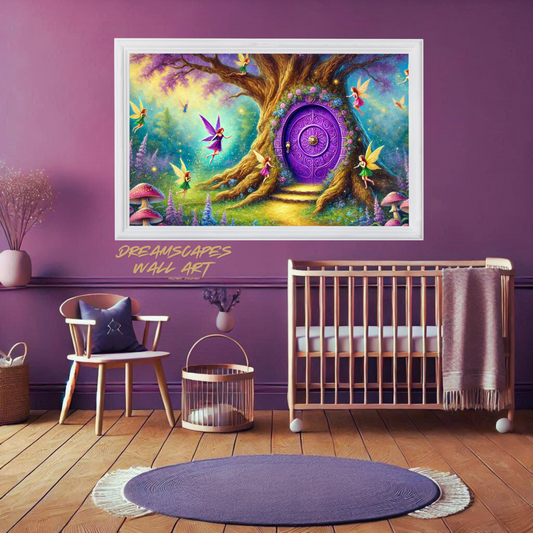 Purple Fairy Door #12 Printable WallArt