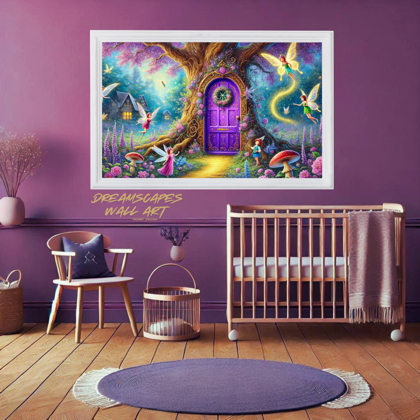 Purple Fairy Door #13 Printable WallArt