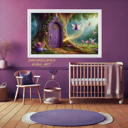 Purple Fairy Door #5 Printable WallArt