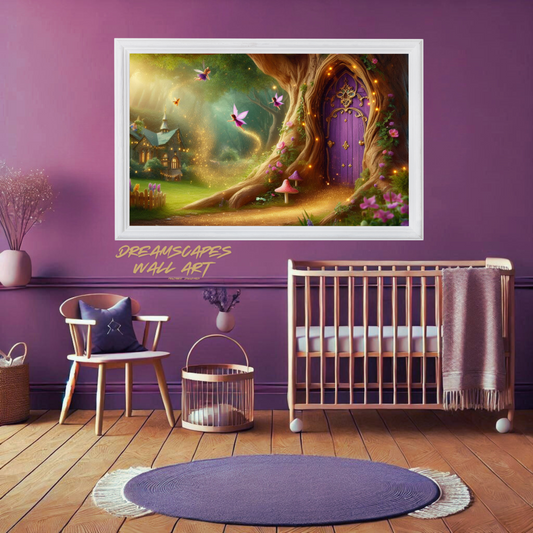 Purple Fairy Door #6 Printable WallArt