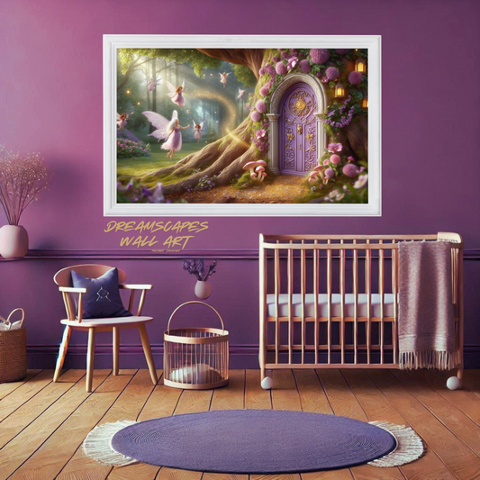 Purple Fairy Door #8 Printable WallArt