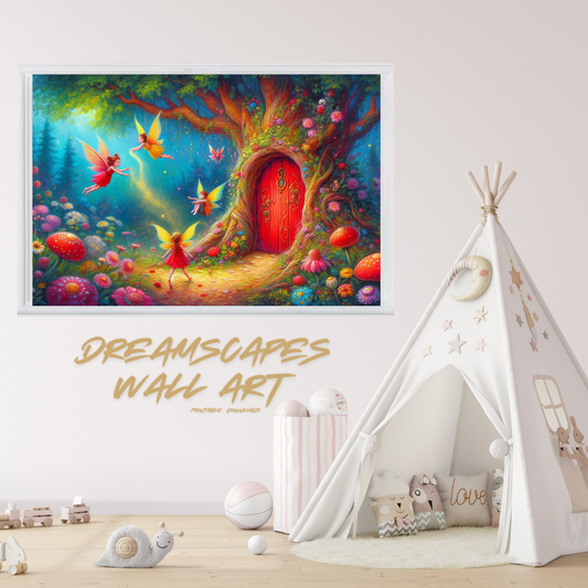 Red Fairy Door #9 Printable WallArt